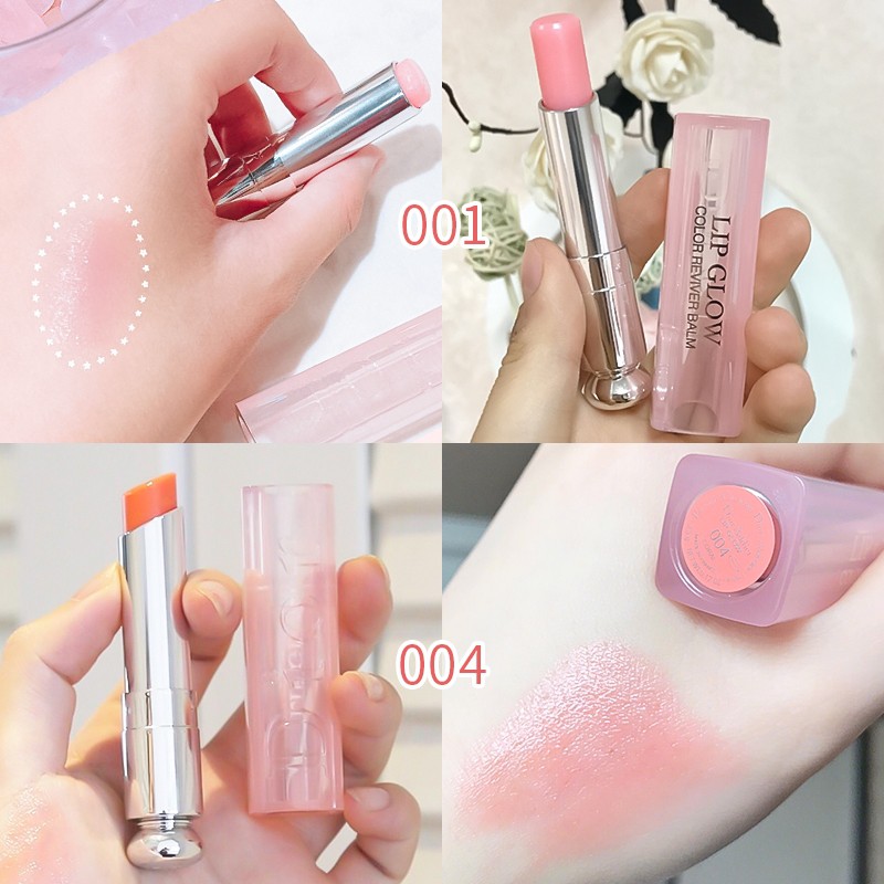 ภาพสินค้าลิปบาล์ม Dior Addict Lip Glow ขนาด 3.5g ลิปสติก ลิปดิออร์ ลิปบาล์มบำรุงริมฝีปาก มอบความชุ่มชื่น เบอร์สีชมพู 001 และสีพีช จากร้าน jekeny1bzp บน Shopee ภาพที่ 4