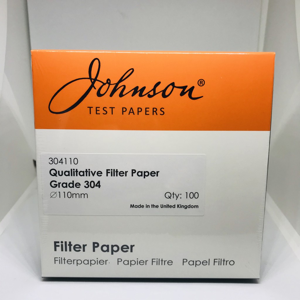กระดาษกรองสาร Filter Paper เบอร์ 1, Johnson (grade304), บรรจุ 100 แผ่น ...