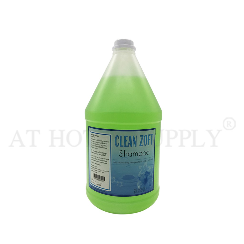 แชมพู-clean-zoft-3800-ml-1-แกลลอน-สำหรับโรงแรม-รีสอร์ท-สปา-และห้องพักในอพาร์ทเม้น