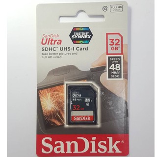 ภาพหน้าปกสินค้าSD Card 32GB Class10 Sandisk ซึ่งคุณอาจชอบราคาและรีวิวของสินค้านี้