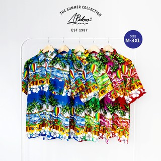 เสื้อฮาวาย Pidoza Hawaii พิมพ์ลาย แนววินเทจ ทรงหลวม ใส่สบาย ผ้าสปันเรยอน เสื้อลายดอก เลื้อสงกรานต์