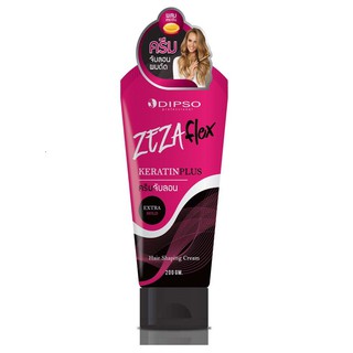 Dipso Zaeza Flex Keratin Plus Extra Hold Hair Shaping Cream 200g.ดิ๊พโซ่ จับลอนผมดัด สูตรแข็งพิเศษ 200 มล.