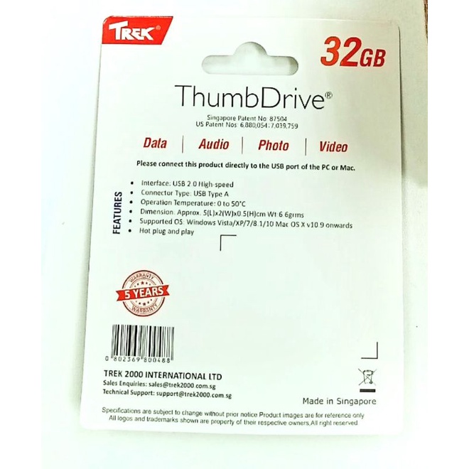 ภาพสินค้าTrek TD White แฟลชไดร์ฟรุ่นสีขาว พิเศษราคาถูก อัพโหลดข้อมูลเร็วและพกพาสะดวก USB 2.0 Flash Drive (16GB/32GB) จากร้าน thumbdriveplusth บน Shopee ภาพที่ 7