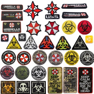 Umbrella Corporation  PVC 3D Rubber Badge Military Tactical Patch Raccoon Logo Corp Police Paintball Insignia