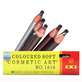 ภาพขนาดย่อของสินค้า(12pcs/lot) แท้  Coloured Soft Cosmetic Art Eyebrow Pencil ดินสอเขียนคิ้วเชือก