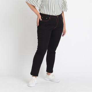 GSP Jeans Pants กางเกงจีเอสพี กางเกงยีนส์ขายาว สีดำ (PL3KBL)