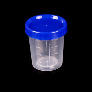 [FILLY] 120ml Plastic Specimen Sample Jar Craft Container Urine Pot Cup with Lids DFG
