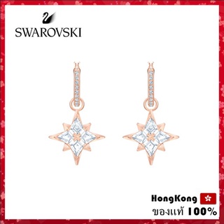 dd [ส่งจากกรุงเทพ]Swarovski ต่างหูระย้า เครื่องประดับแฟชั่นสตรี คริสตัลต่างหูระย้า โรสโกลด์ ของแท้ 100%