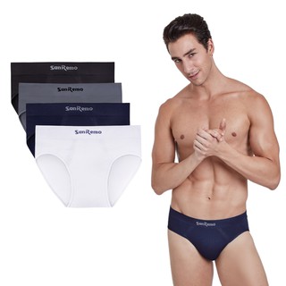 สินค้า Sanremo Brief แซนรีโม กางเกงในชาย กางเกงในผู้ชาย ผ้านุ่ม กระชับ ยืดหยุ่นคืนตัวดีมาก กางเกงใส่สบาย มี 4 สี NIS-SRMSL3