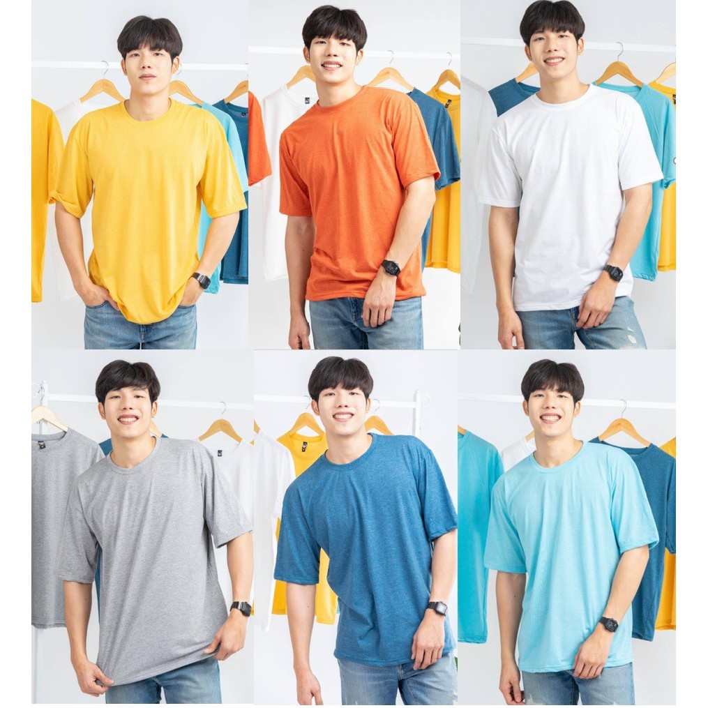 เสื้อยืด-oversize-สีพื้น-ทรงไหล่ตก-ราคาถูกที่สุุด-รับรองคุณภาพไม่ผิดหวังแน่นอน