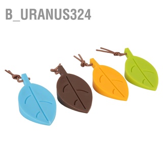 B_uranus324 8PCS Leaf Style Safety Door Stopper For Children Prevent Clamp Hand Silicone Doorstop