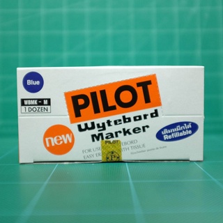 ปากกาไวท์บอร์ดไพล๊อต Pilot Wytebord Marker WBMK-M หมึกสีน้ำเงิน(1กล่อง/12ด้าม)สำหรับเขียนกระดานไวท์บอร์ด เขียนได้320เมตร