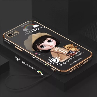 เคสโทรศัพท์มือถือ ซิลิโคน ขอบตรง ลายตัวอักษร หรูหรา สําหรับ iPhone 7plus 8plus X xs xr xs max