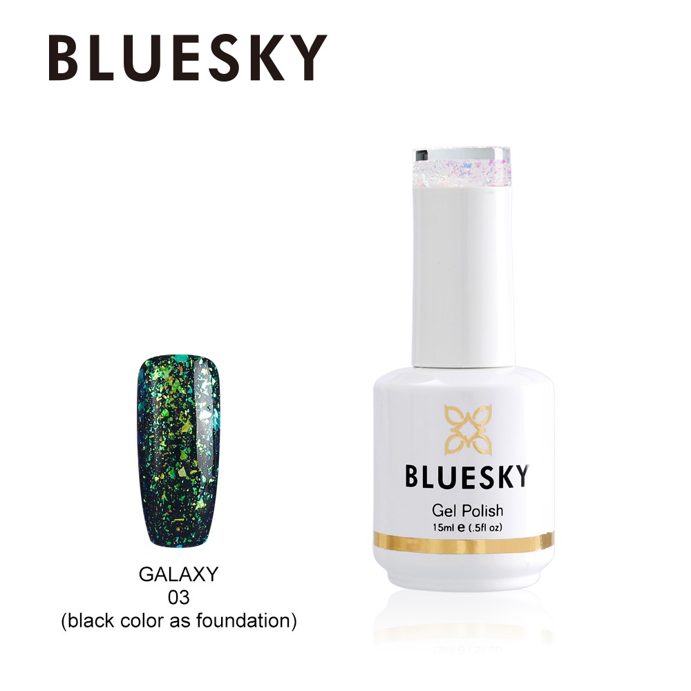 สีเจล-กาแล็คซี่-bluesky-gel-polish-galaxy3-สีเขียว