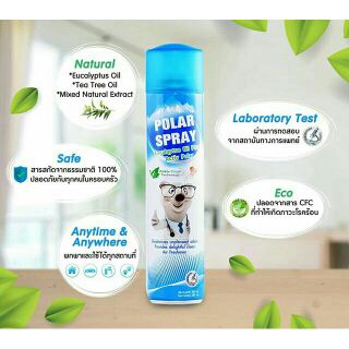 Polar spray โพลาร์ สเปรย์ สเปรย์ปรับอากาศผสม แอคทีฟ โพลาร์ กลิ่นยูคาลิปตัส