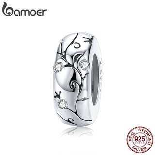 Bamoer Classical Pattern Charm Fit Original Bracelets &amp; Bangle 925 Sterling Silver Fine Jewelry SCC1559