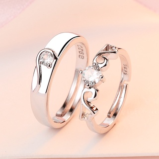 SILVER QUEEN JEWELLERY Italy silver 925 original couple ring for women Korean Fashion Jewelry Accessories JZ011