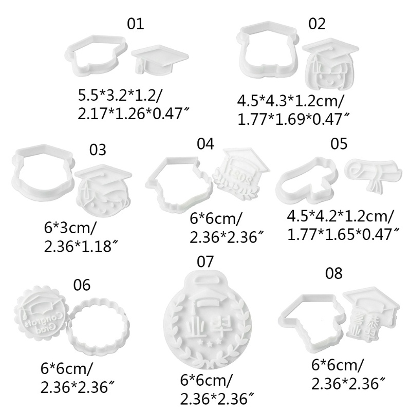 aoto-แม่พิมพ์พลาสติก-รูปหมวกรับปริญญา-สําหรับทําเบเกอรี่-diy-1-ชุด