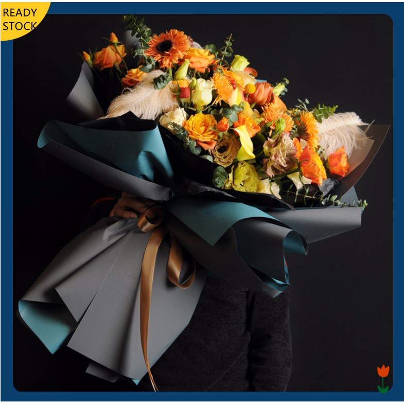 กระดาษห่อของขวัญ-ลายดอกไม้-กันน้ํา-58x58-ซม-diy-1-ชิ้น