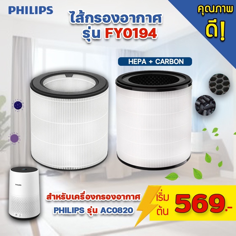 ภาพหน้าปกสินค้าไส้กรอง HEPA เครื่องฟอกอากาศ Philips AC0820 คุณภาพดี กรองฝุ่น pm2.5 ไส้กรองอากาศรุ่น FY0194 กรองแบคทีเรีย กรองกลิ่น จากร้าน qualityparts บน Shopee