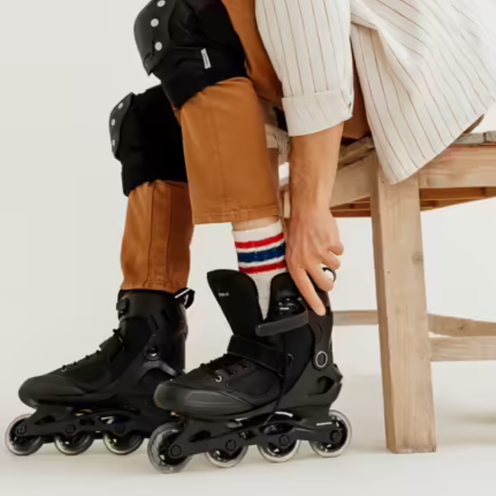 oxelo-รองเท้าอินไลน์สเก็ตสำหรับผู้ใหญ่-รุ่น-fit-100-สีดำ