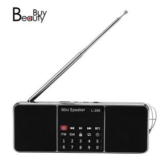 ลําโพงสเตอริโอ L-288 วิทยุ FM หน้าจอ LCD ขนาดเล็ก แบบพกพา รองรับการ์ด TF USB Disk เครื่องเล่นเพลง MP3 ลําโพง (สีฟ้า)