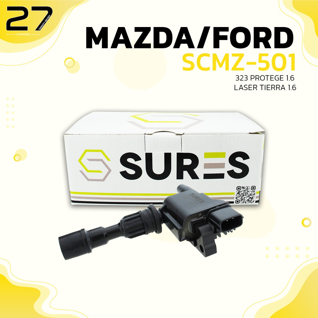 คอล์ยจุดระเบิด-sures-mazda-323-protege-1-6-ford-laser-tierra-1-6-เครื่อง-zm-de-รหัส-scmz-501-made-in-japan