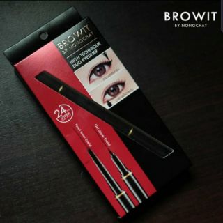 Browit By NongChat HighTechnique Duo Eyeliner น้องฉัตร อายไลน์เนอร์ 2 หัว กันน้ำ ไม่แพนด้า + ดินสอเขียนขอบตา ล่าง