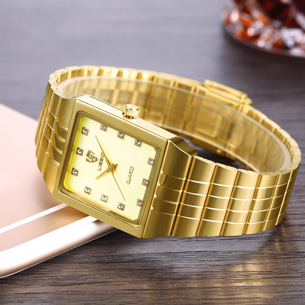 ภาพหน้าปกสินค้าSKMEI นาฬิกาข้อมือควอทซ์ สายสแตนเลส สีทอง สำหรับผู้ชาย และผู้หญิง จากร้าน skimei.th บน Shopee