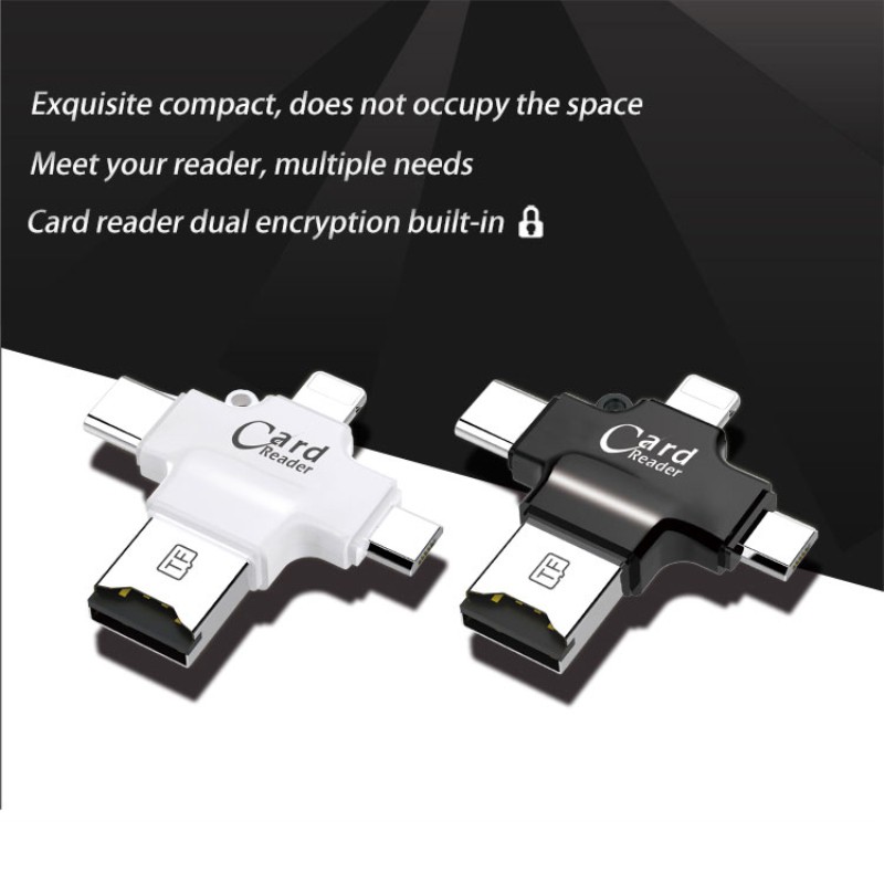 ภาพสินค้าCard Reader โอนถ่ายข้อมูล 3in1 รองรับ Micro SD, TF Card สำหรับ iP, Micro USB, Type-C & USB-A จากร้าน urstylegadget บน Shopee ภาพที่ 2