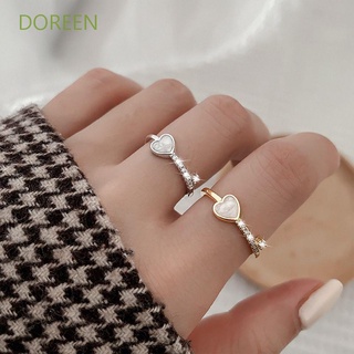Doreen แหวนแฟชั่นรูปหัวใจรักสไตล์เกาหลีสําหรับผู้หญิง