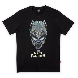 เสื้อยืดเสื้อยืดมาร์เวล Black panther MARVEL-9246-BL สีดำ (เปลี่ยนสีได้เมื่อโดนแสงแดด)