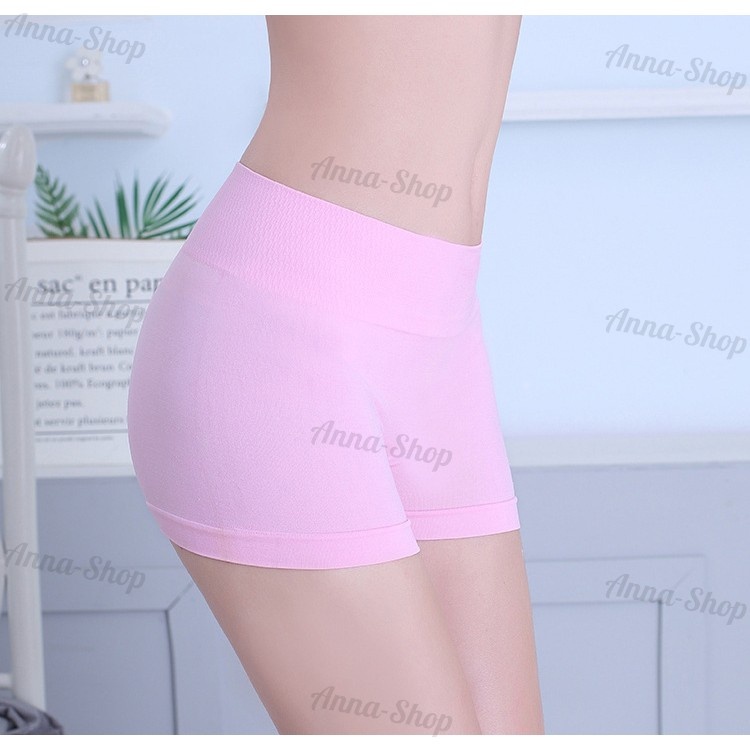 กางเกงชั้นในสตรี-boxer-สเตย์-ใส่สบาย-ระบายอากาศ-ผ้ายืดหยุ่น-ชนิดขาสั้น-ชุดชั้นในผู้หญิง-a012