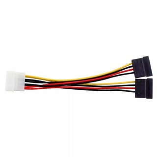 4Pin IDE Molex 15Pin Serial ATA SATAสายเคเบิลอะแดปเตอร์Y Splitterแหล่งจ่ายไฟสายทั่วโลก