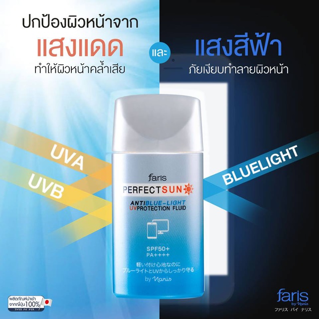 faris-by-naris-perfect-sun-anti-blue-light-uv-protection-fluid-spf50-pa-ครีมกันแดด-30-ml