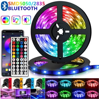 20M   LED strip RGB with 24-key ไฟแต่งห้อง พร้อมส่งในประเทศไทย จัดส่งรวดเร็ว ไฟติดห้อง ไฟเส้นเปลี่ยนสีได้ ขนาด 10M 5M รุ่น5050 2835 ไฟเส้น RGB ไฟริบบิ้น ไฟตกแต่งห้อ