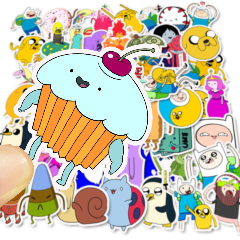 พร้อมส่ง-adventure-time-แอดแวนเจอร์-ไทม์-sticker-สติกเกอร์กันน้ำรูปแบบที่แตกต่างกัน-50-ชิ้น