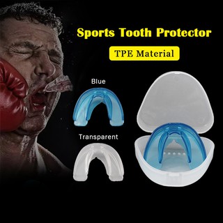 ยางกันฟันนักมวย ฟันยางมวยไทย（1 ชิ้น） พร้อมกล่องสีขาว เหมาะสำหรับผู้ใหญ่และเด็ก ใช้สำหรับการฝึกซ้อม เทควันโด