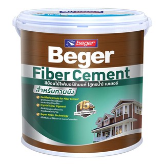 สีทาไม้ฝาไฟเบอร์ซีเมนต์ BEGER MAHOGANY เงา 1 แกลลอน BEGER WOODSTAIN FIBER CEMENT สีสำหรับทาเคลือบไม้สังเคราะห์ไฟเบอร์ซีเ