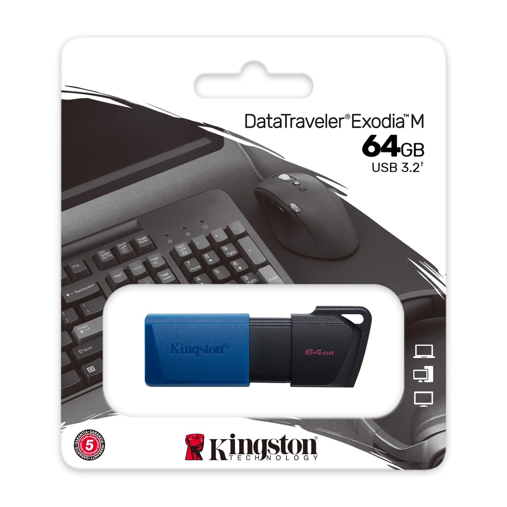 เกี่ยวกับสินค้า Kingston DTXM/32GB Flash Drive USB 3.2 Gen 1 แฟลชไดรฟ์ DataTraveler Exodia M USB Warranty 5 ปี Synnex