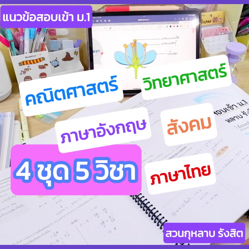 แนวข้อสอบเข้าม-1-สวนกุหลาบ-รังสิต-ย้อนหลัง-4-ปี-62-64-65-66