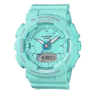 【 Ready Stock 】 Casio G-Shock S-Series GMAS130 Blue Step Tracker ผู้หญิงกีฬา