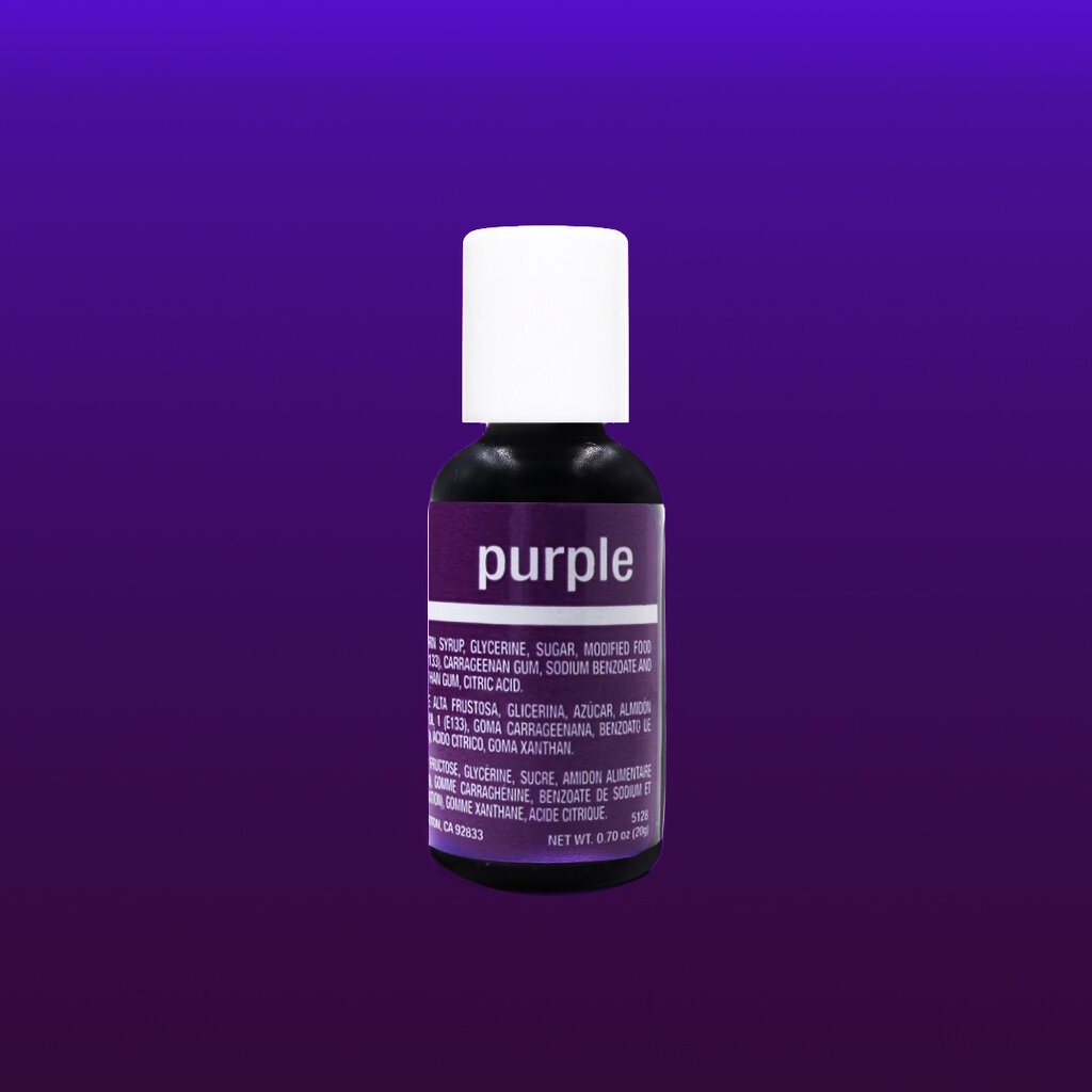 Chefmaster Purple Liqua-Gel Food Coloring 20ml (5128) /0.7 oz สีเจลผสม ...