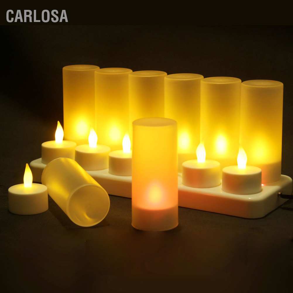 carlosa-โคมไฟเทียน-led-แบบชาร์จไฟได้-ไร้เปลวไฟ-ใช้แบตเตอรี่-สําหรับตกแต่งงานแต่งงาน-วันเกิด-12-ชิ้น