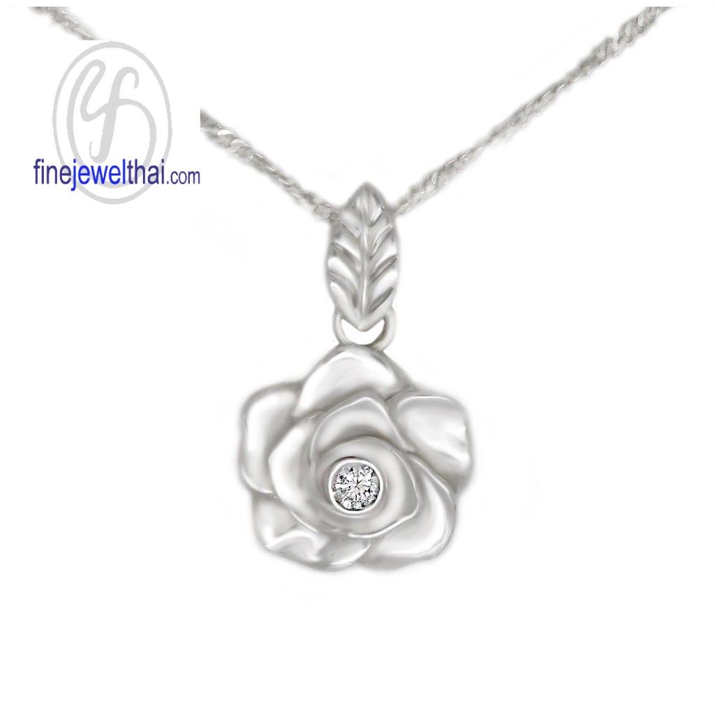 finejewelthai-จี้เพชร-จี้เงิน-เพชรสังเคราะห์-เงินแท้-diamond-cz-pendant-silver925-p1048cz