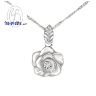 Finejewelthai จี้เพชร จี้เงิน เพชรสังเคราะห์ เงินแท้/ Diamond CZ-Pendant-Silver925 - P1048cz