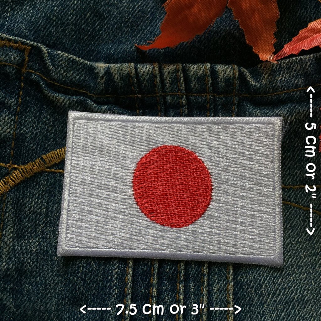 ธงญี่ปุ่น-japanese-flag-ตัวรีดติดเสื้อ-อาร์มรีด-อาร์มปัก-ตกแต่งเสื้อผ้า-หมวก-กระเป๋า-แจ๊คเก็ตยีนส์-badge-embroidered