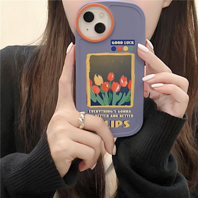 พร้อมส่งในไทย-เคสโทรศัพท์-เคส-เคสมือถือ-เคส-tpu-เคสนิ่ม-วงรีtulips-tpu-r1645