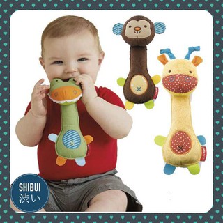 SHIBUITH ตุ๊กตาบีบมีเสียง ตุ๊กตามีเสียง( Safari Squeeze Me Rattle Toy )