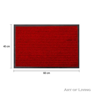 พรมอัดลอนฟูก (ขอบเรียบ) รุ่น CM1003 ขนาด 40 x 60 ซม. สีแดง ผลิตจากโพลีเอสเตอร์ พื้นด้านล่างเป็นวัสดุ PVC